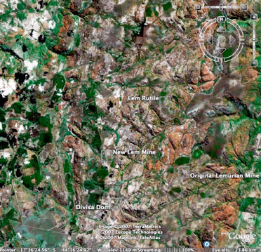 Map of the New Lemurian Mines, Serro do Cobral, Brazil