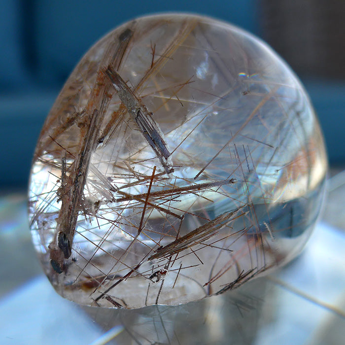 Beautiful Silver and Bronze Rutilated Quartz Dome