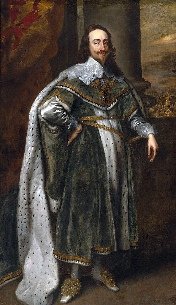 Charles I of England, Oil Portrait by Follower of Anthony van Dyck , Public domain, via Wikimedia Commons