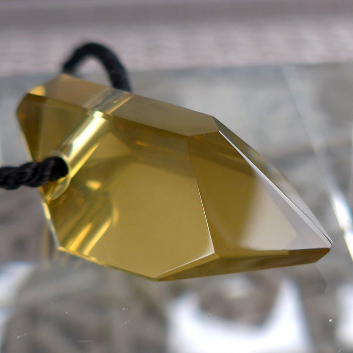 Large Citrine Chevron Pendant by Lawrence Stoller