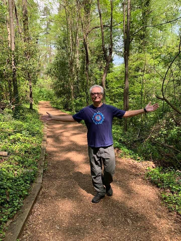 Curtis at Reynolda Gardens Trail, Winston Salem, North Carolina, photo by Jane Sherry