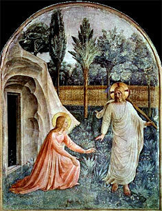 Mary Magdalene Meets Christ Outside His Tomb on the First Easter