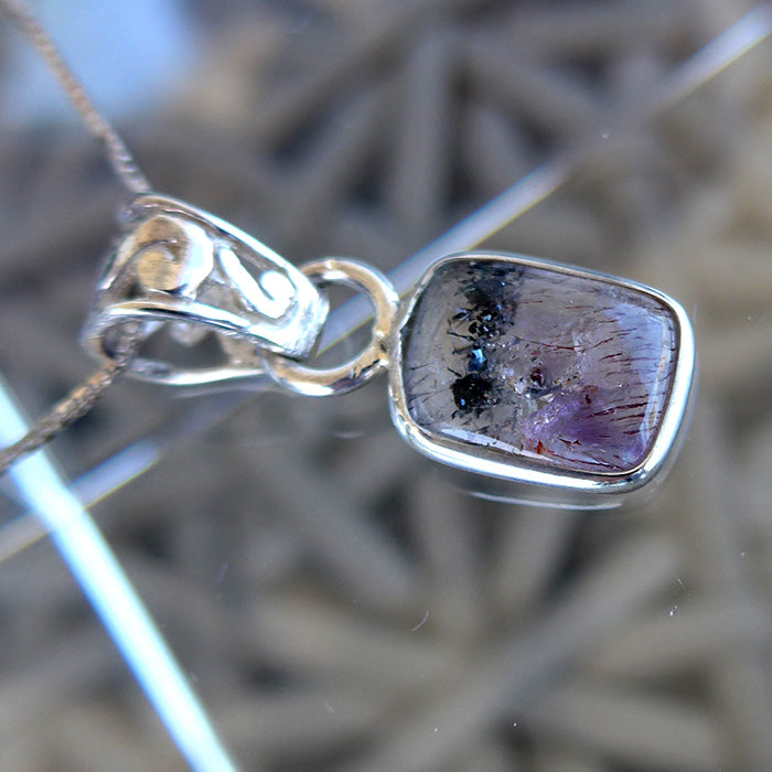 Petite Beautiful Espiritu Santo Rutilated Amethyst Pendant