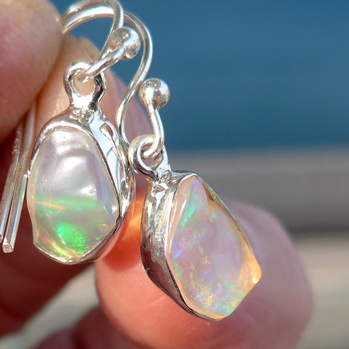 Petite Opal Hanging Earrings