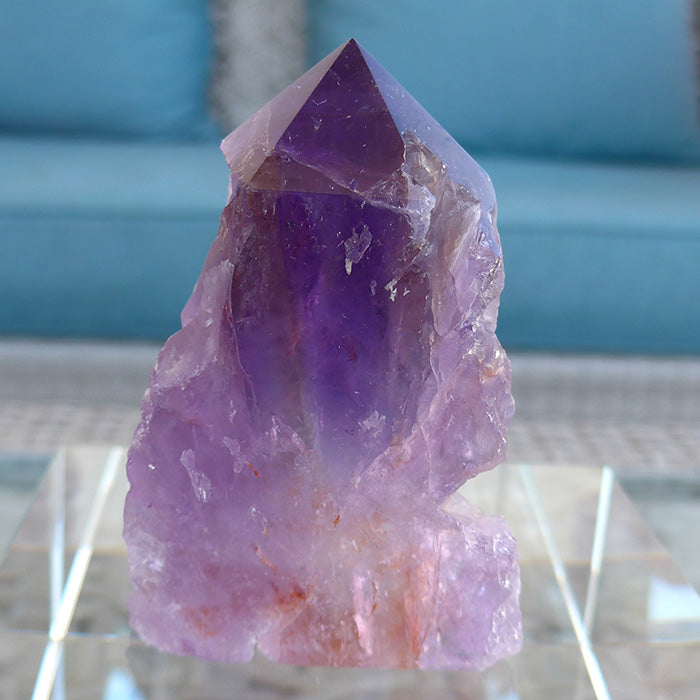 Semi Polished Slim Rainbow Ametrine Generator by Lawrence Stoller