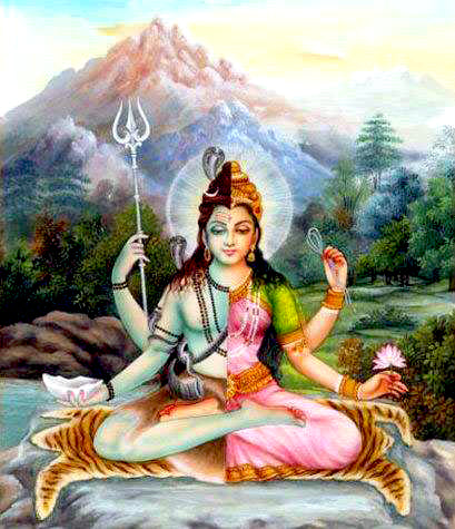 Shiva Shakti Hermaphrodite Meditating