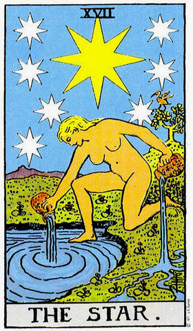 Tarot Trump XVII, The Star, Traditional French deck