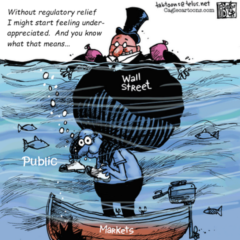 Cartoon depicting Wall Street bailout