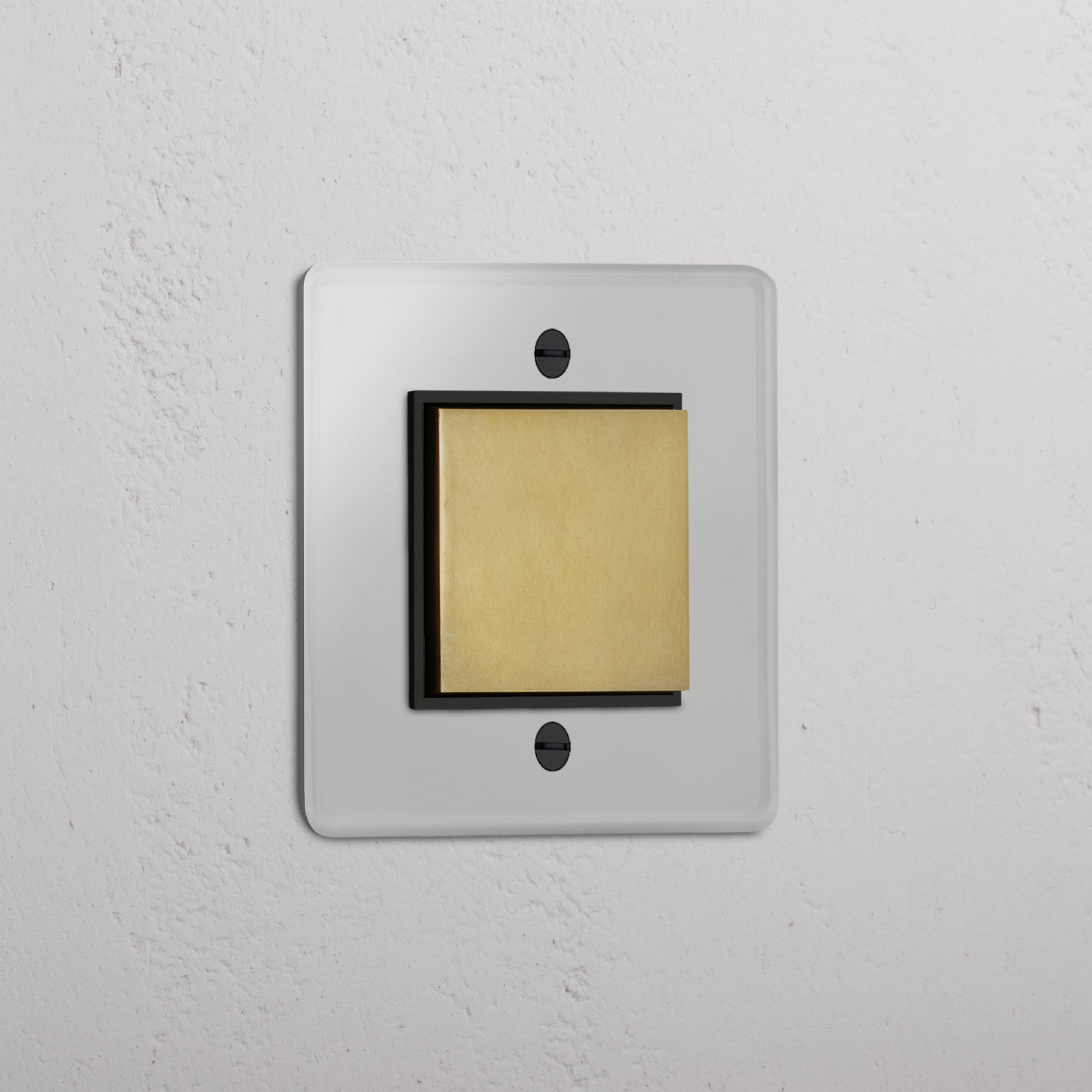 An image of Corston Architectural Detail | Bouton Poussoir 3 Positions Carré (Plaque Simple...