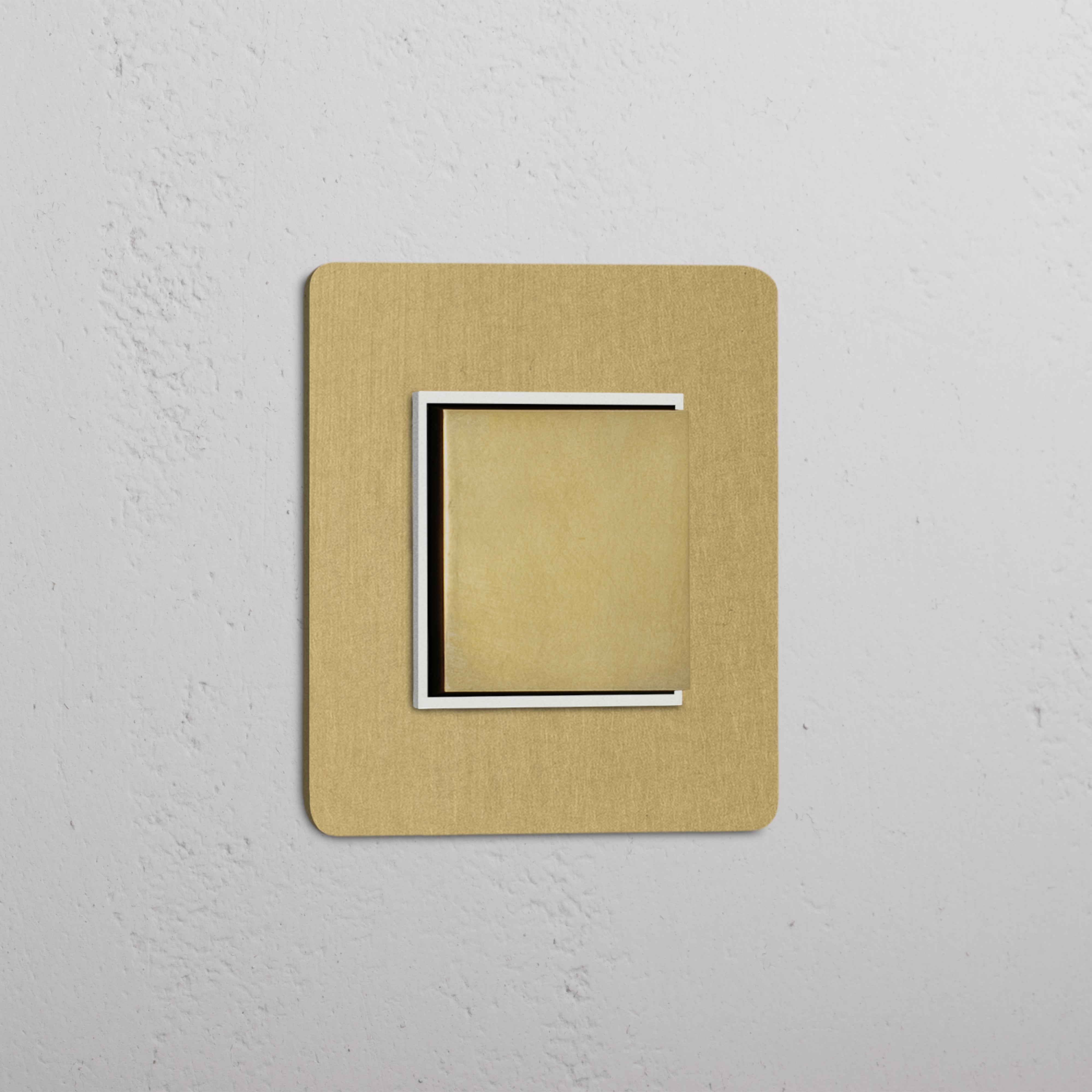 An image of Corston Architectural Detail | Bouton Poussoir 3 Positions Carré (Plaque Simple...