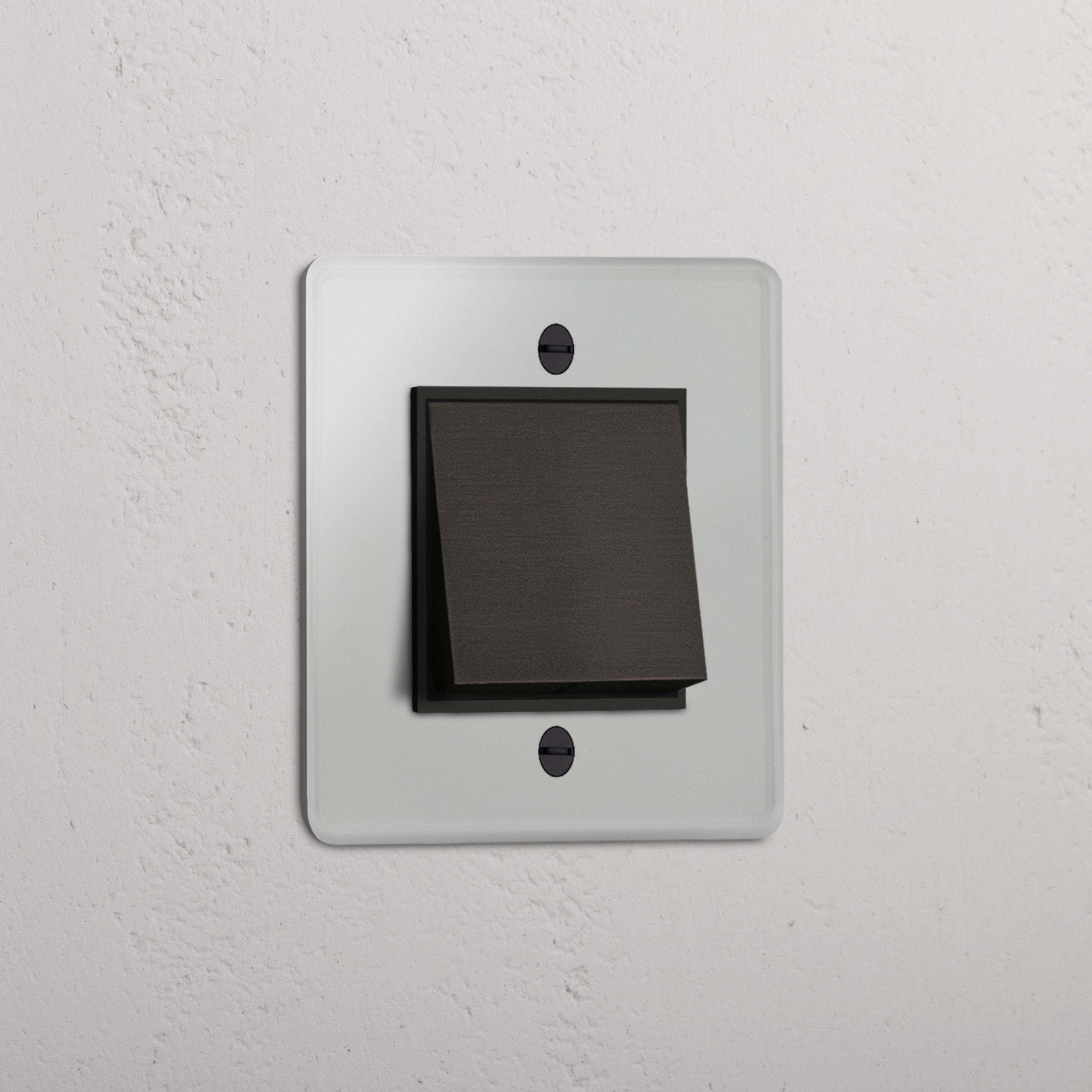 An image of Corston Architectural Detail | Bouton Poussoir Carré (Plaque Simple) | Transpar...
