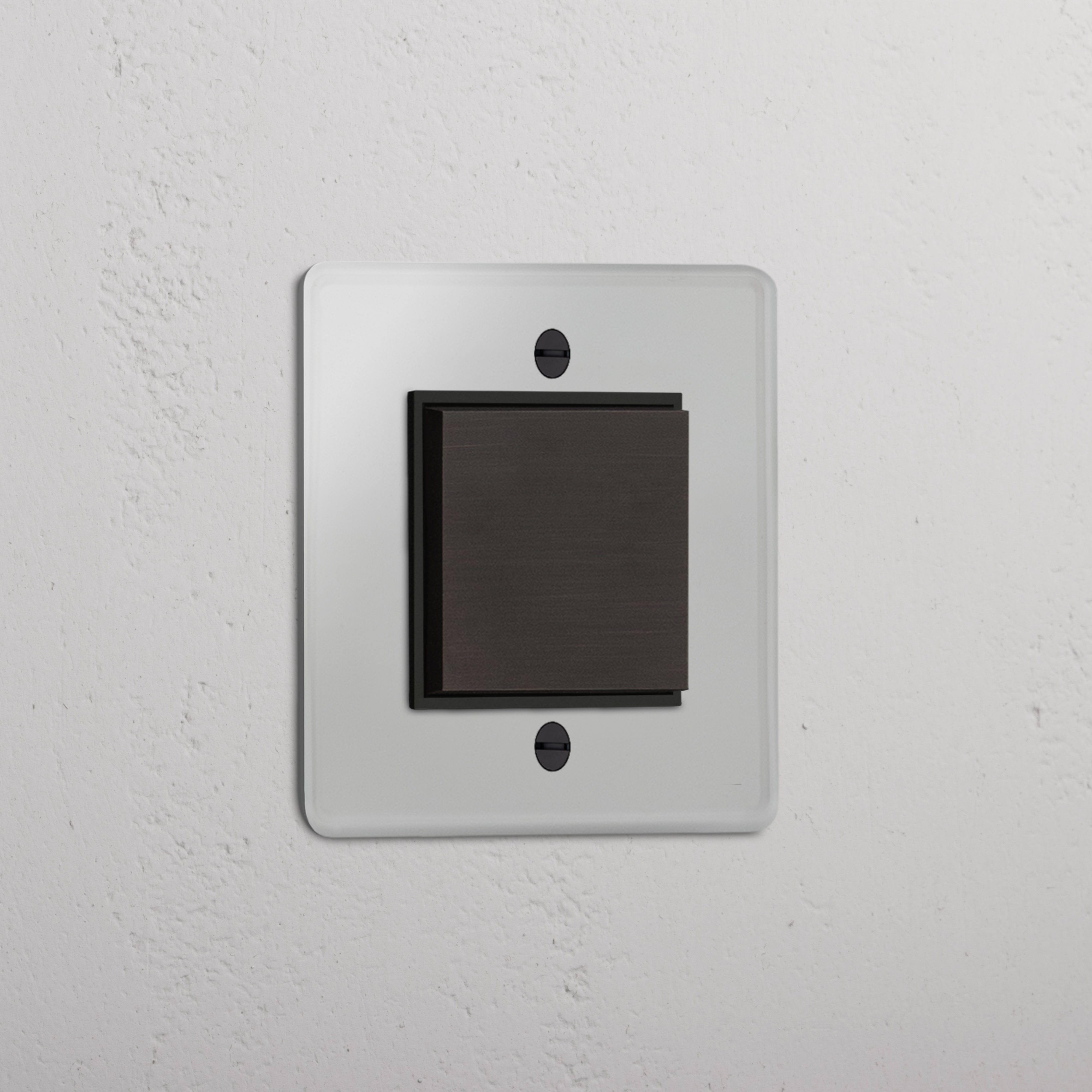 An image of Corston Architectural Detail | Bouton Poussoir 3 Positions Carré (Plaque Simple...