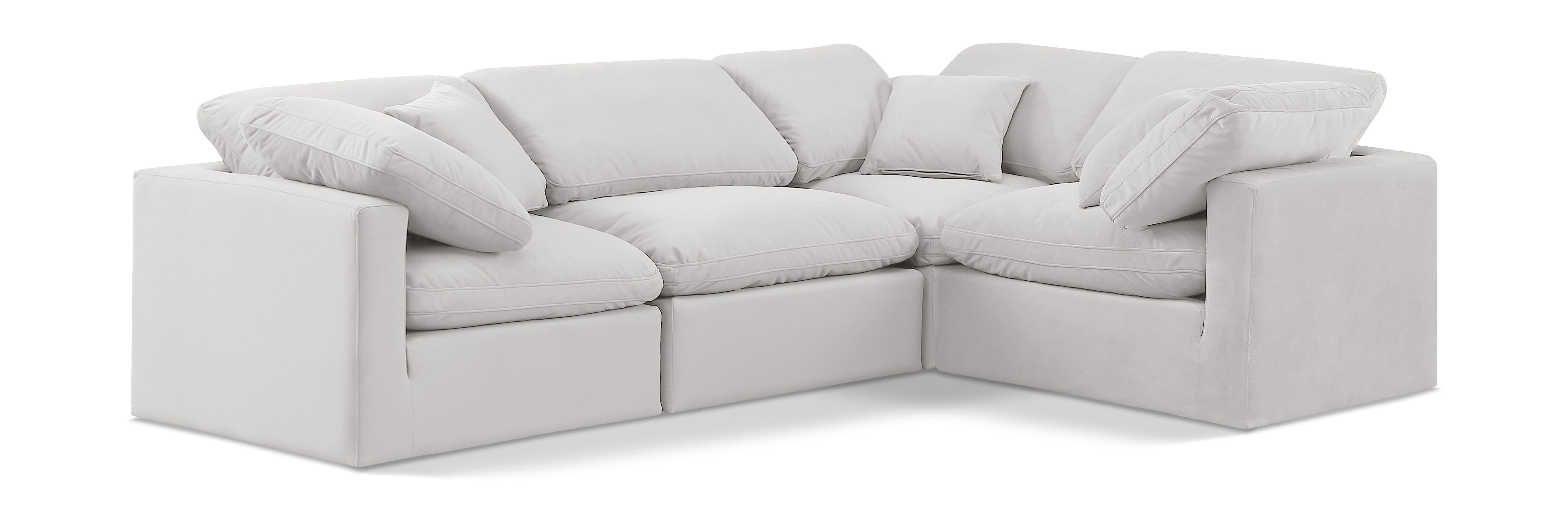 Velvet 4 Piece Modular Corner Sectional for a Luxurious Indulgence