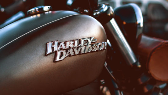 Primo piano del serbatoio del gas Harley-Davidson