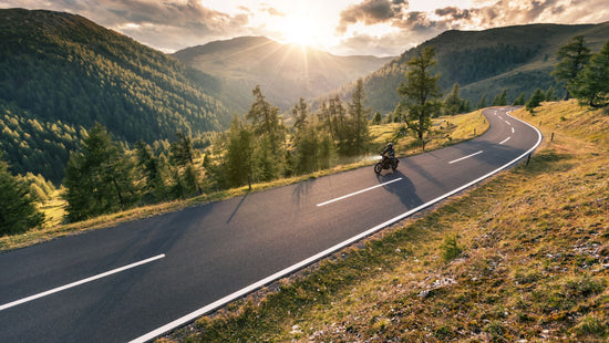 Motorcycle on a Alpine Road, Germany
