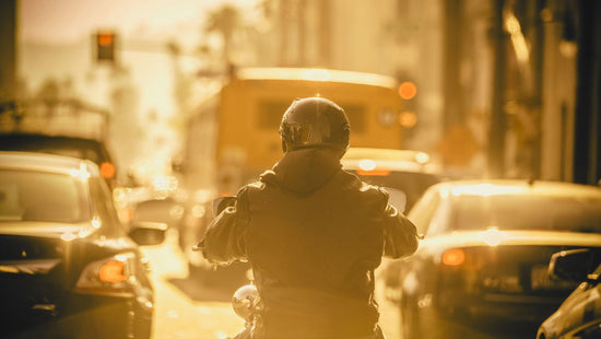 Motorcyclist lane splitting