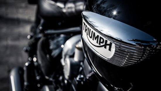 Triumph gas tank close up