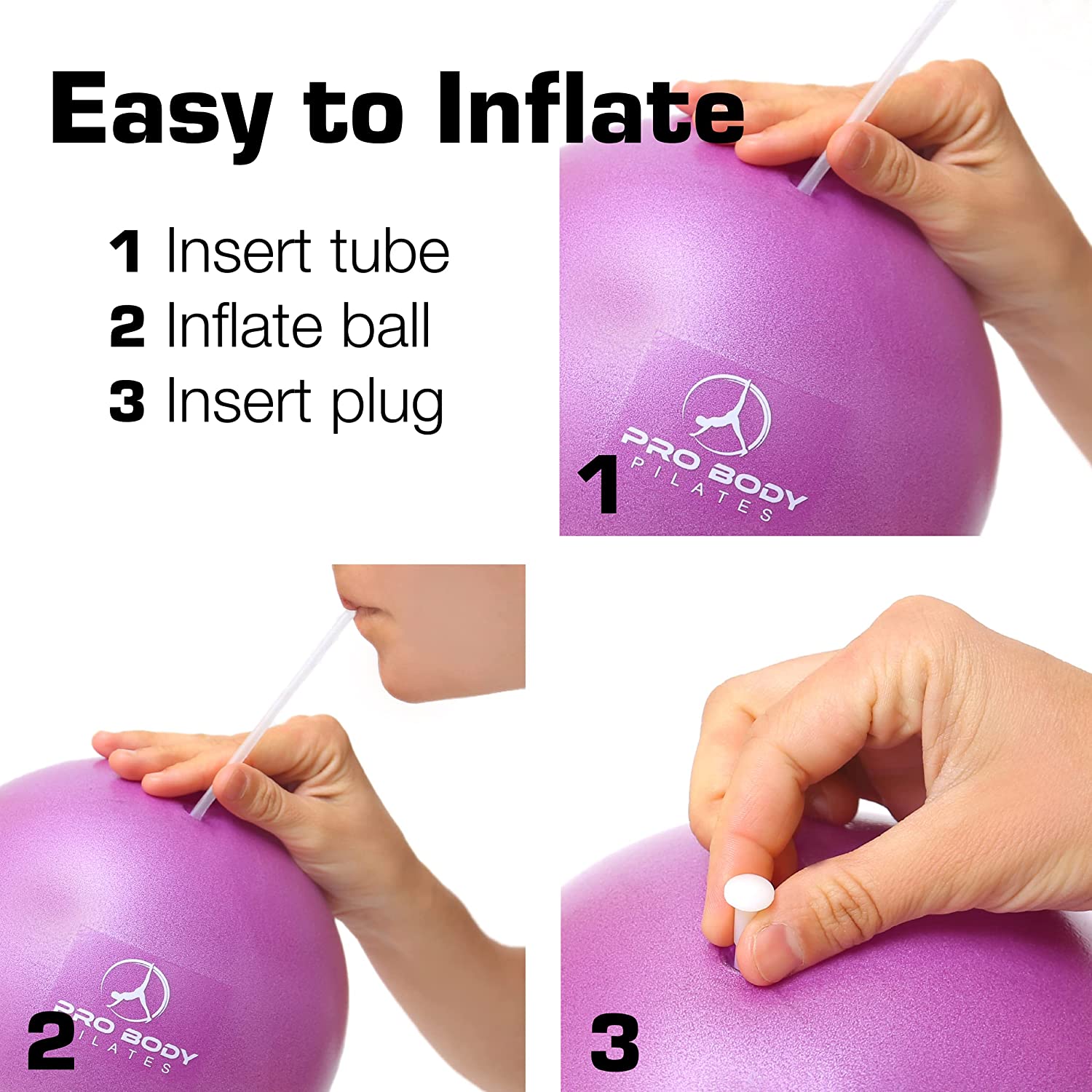 Mini Pilates Yoga Ball 25cm/9 Inch Exercise Ball Anti-Slip Fitness