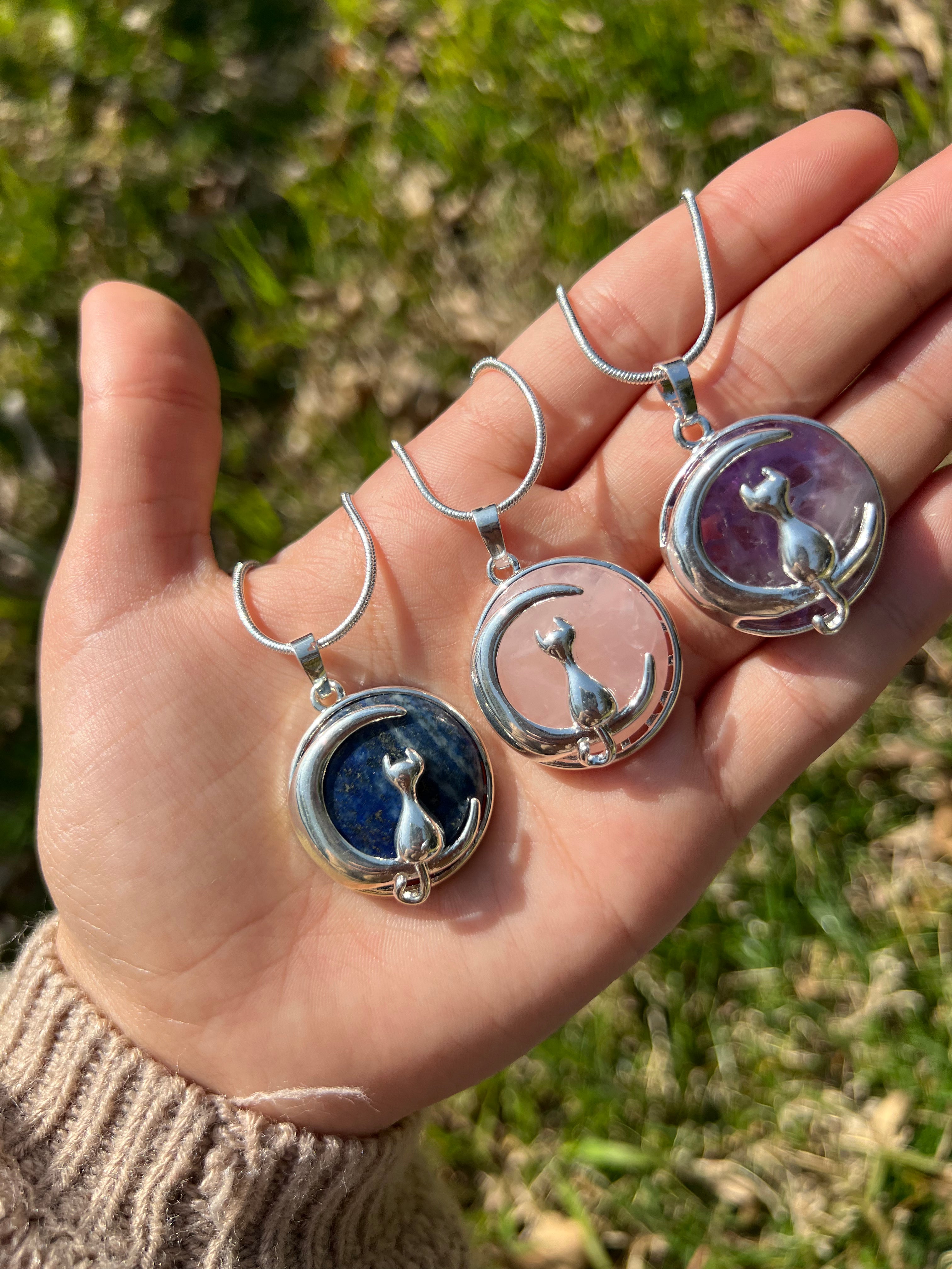 Moon Kitty Pendants