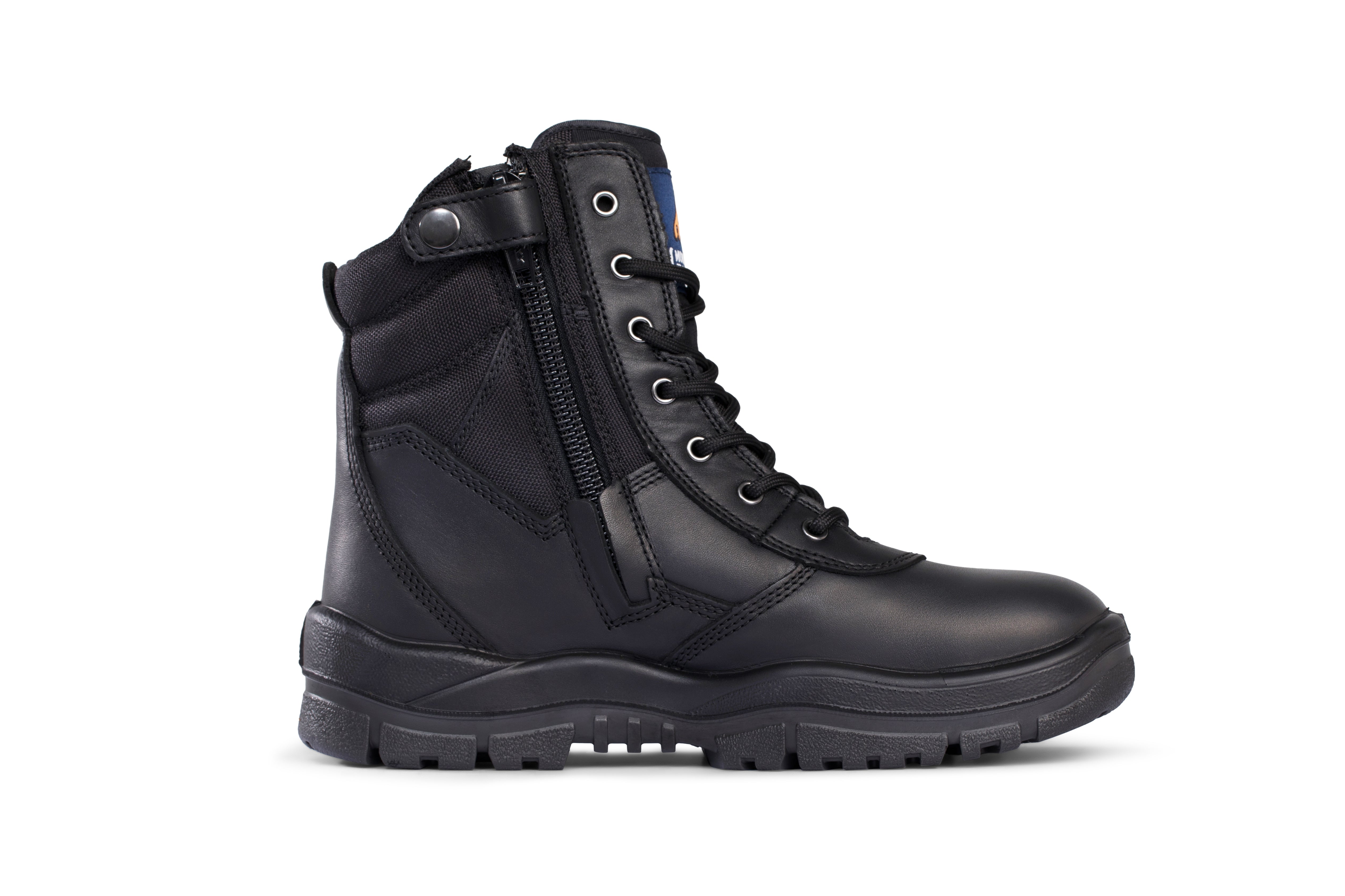 Mongrel 251020 High Leg Zipsider Boot Black — The Workwear Shed