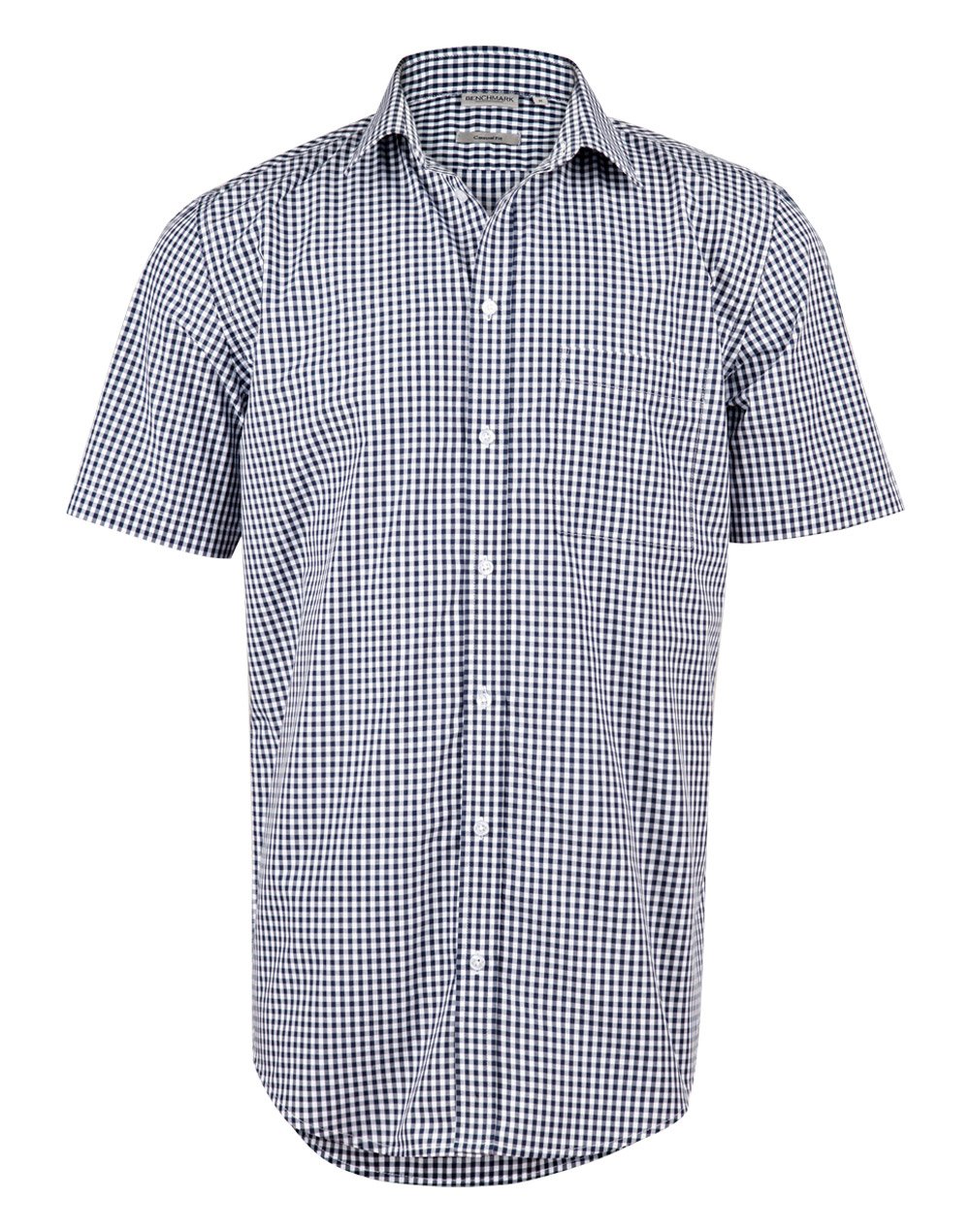 Benchmark M7300s Mens Gingham Check S/s Shirt — The Workwear Shed