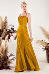 Sleeveless Spaghetti Strap Sheath Keyhole Sheath Dress/Bridesmaid Dress with a Brush/Sweep Train