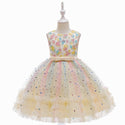 Sleeveless Tulle Bateau Neck Tea Length Dress by Coco Melody