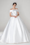 Strapless Corset Waistline Lace-Up Sweetheart Wedding Dress with a Court Train
