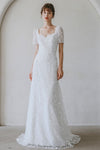 Lace Beaded Sheath Sheath Dress/Wedding Dress
