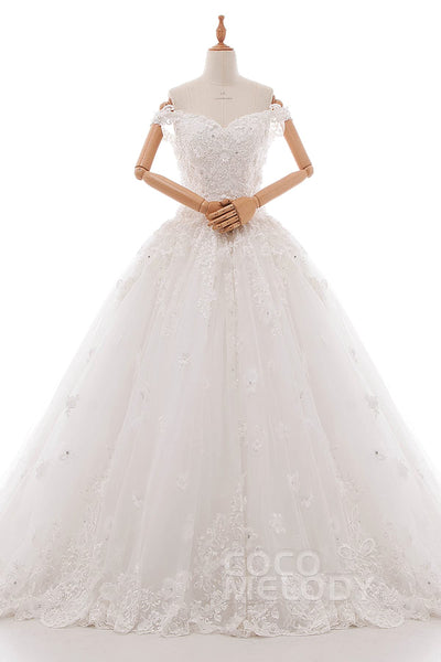 Corset Waistline Lace-Up Wedding Dress