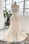 Cap Sleeves Off the Shoulder Mermaid Wedding Dress with a Court Train