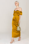 Short Sleeves Sleeves Off the Shoulder Ankle Length Corset Waistline Lace-Up Sheath Sheath Dress