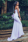 Sequined Applique Sleeveless Mermaid Knit Sweetheart Bridesmaid Dress with a Brush/Sweep Train With a Bow(s) and a Sash