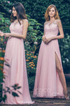 Sheath Applique Illusion Cap Sleeves Floor Length Sheath Dress/Bridesmaid Dress With a Sash