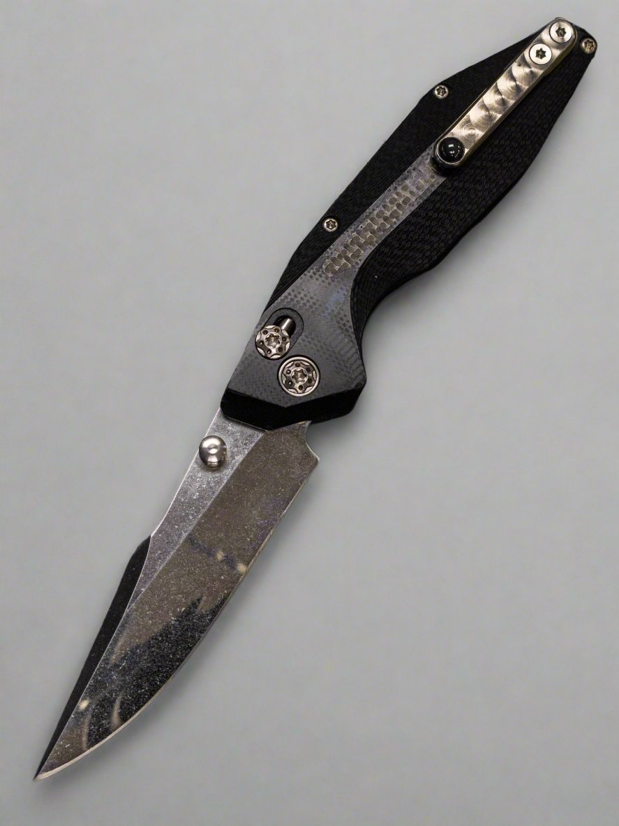 Pre Owned WILL MOON CUSTOM BANSHEE, SPINDLE LOCK FOLDING KNIFE Left Handed