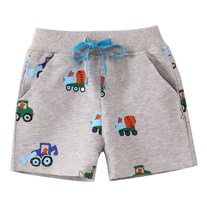 Fredy Summer Shorts Boys Cartoon Excavator