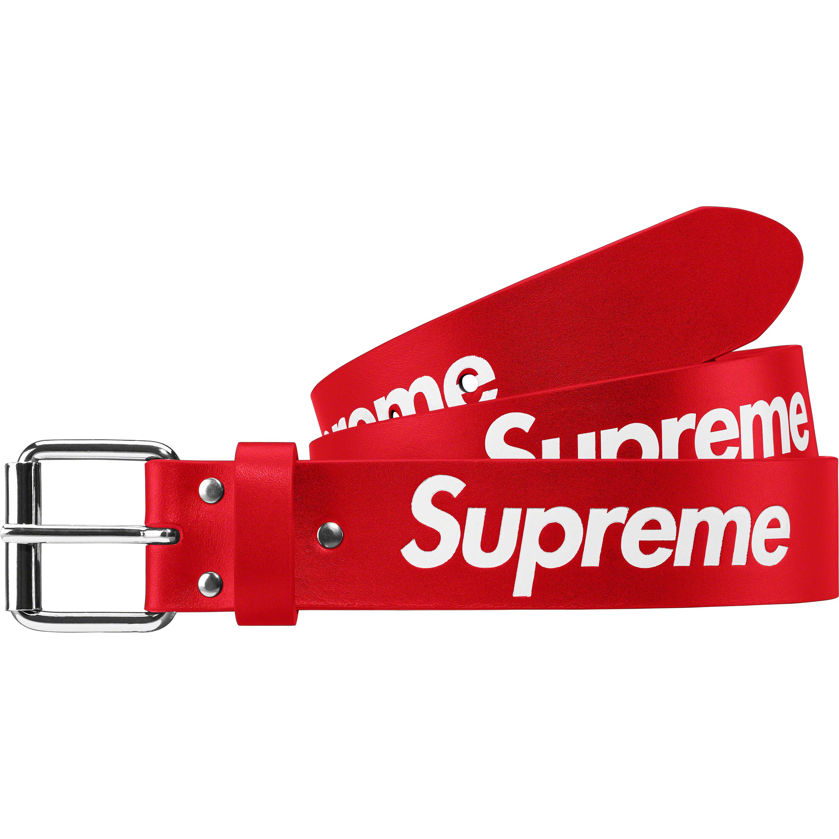 Supreme 23ss Repeat Leather Belt 赤 ベルト | hartwellspremium.com