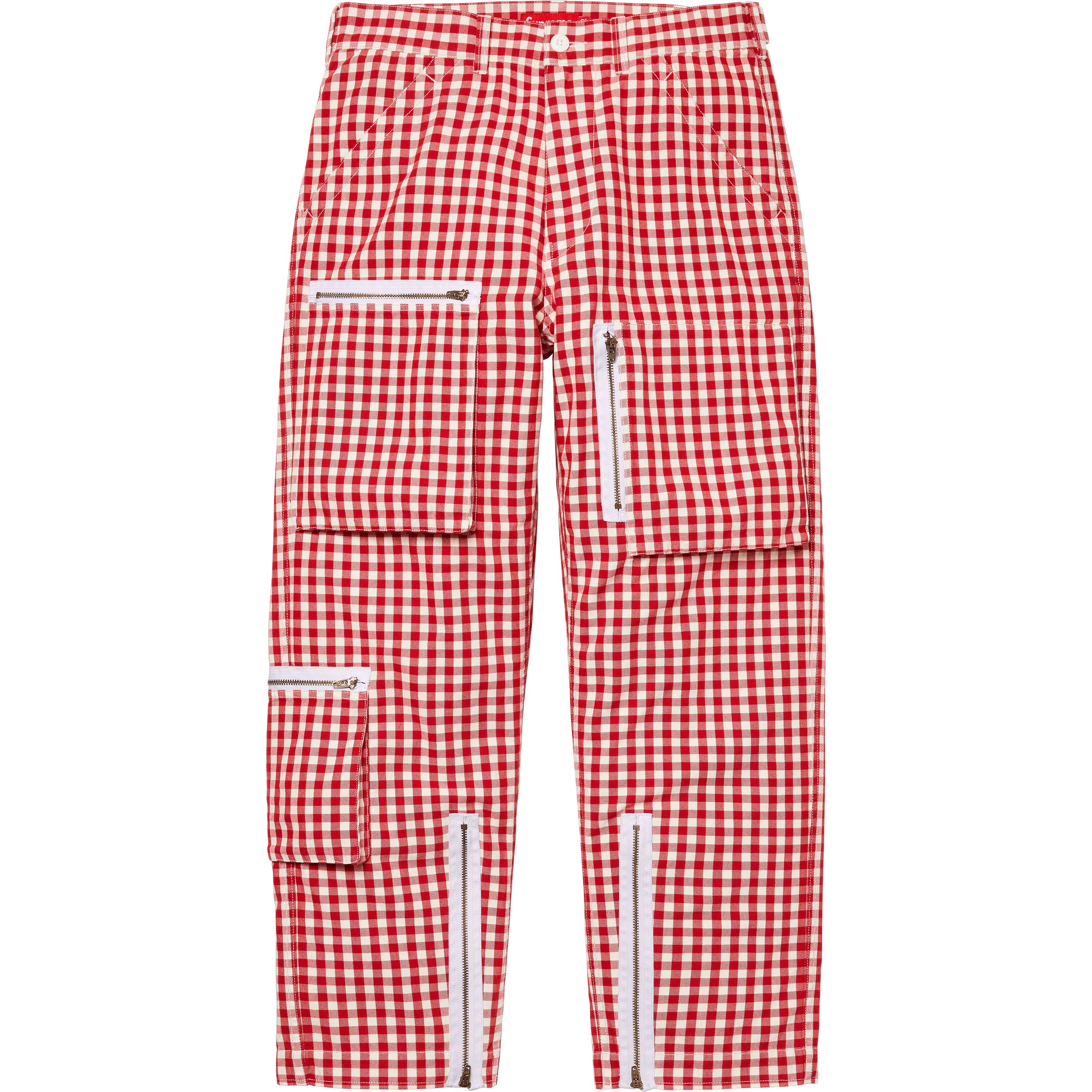 変更OK 専用Supreme Gingham flight pant Black M - 通販 - www