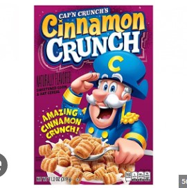 RDBGCE21087 - 14/11.2 OZ CAP N CRUNCH CINNAMON CEREAL #57812 #30000578124000