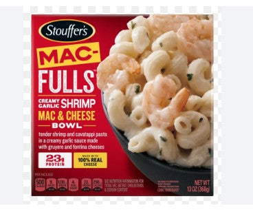 RFMLPR22389 - 10/13 OZ STOUFFERS CREAMY GARLIC SHRIMP MAC AND CHEESE BOWL #42465 #12497046
