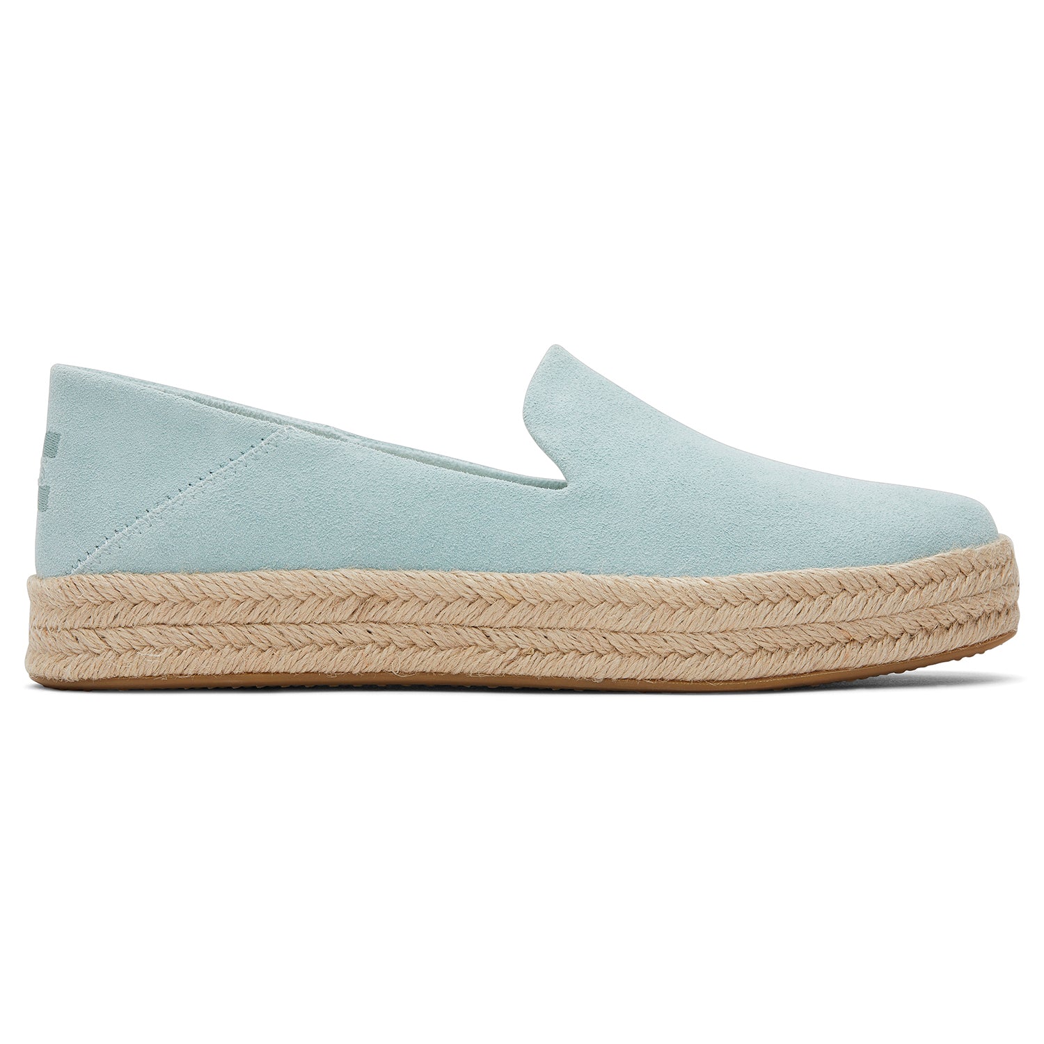 Women's TOMS Carolina Green Suede Platform Espadrilles