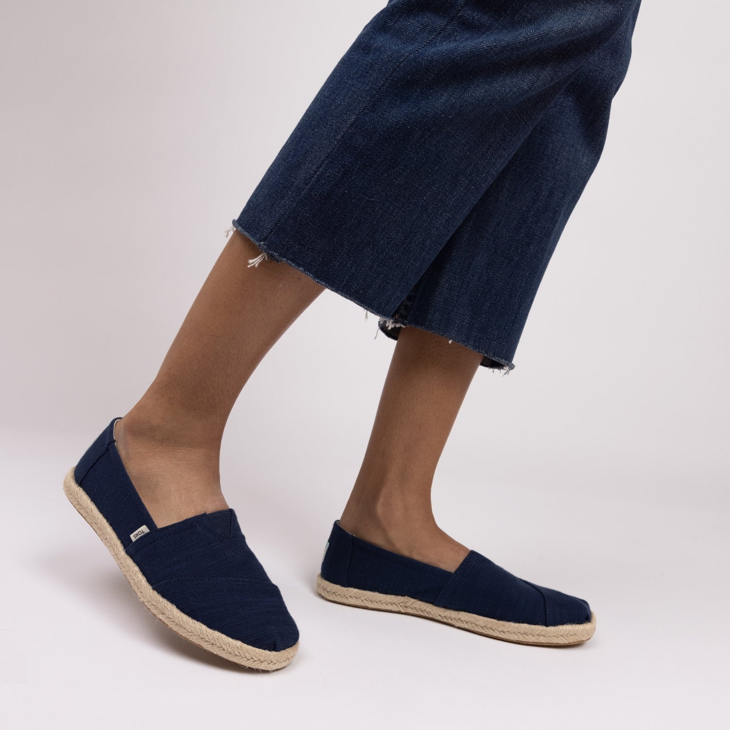 Women's Blue Vegan Canvas Espadrilles Slip On