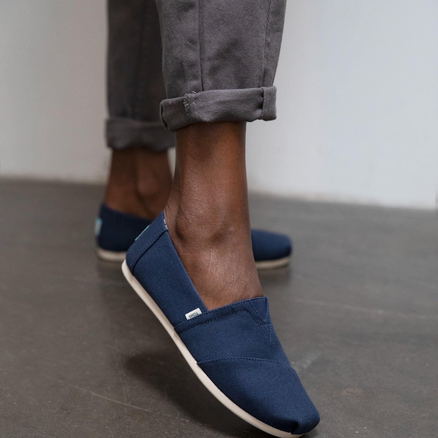 Men's Organic Cotton Deep Navy Canvas Slip On