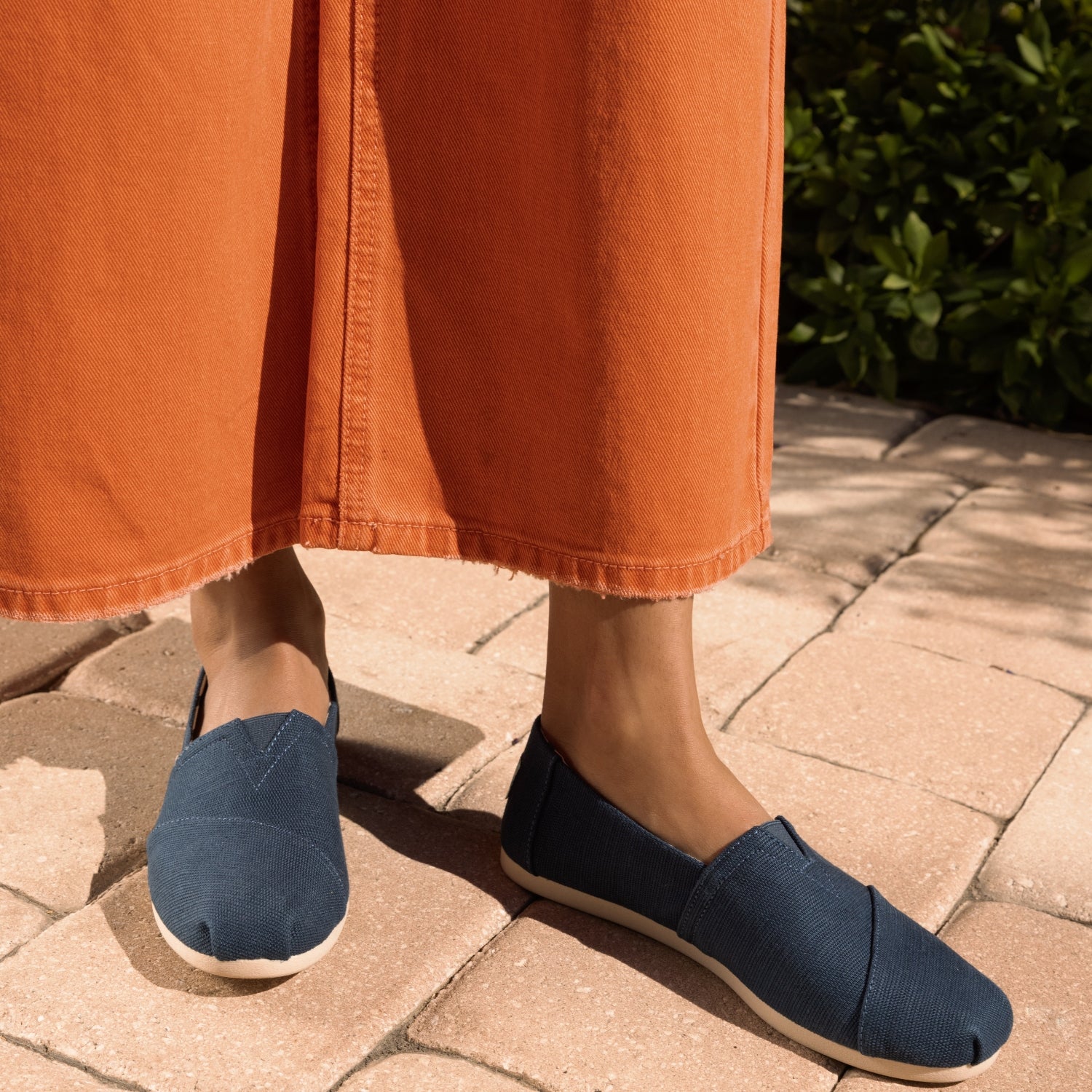 Women's Organic Cotton Navy Canvas Slip On