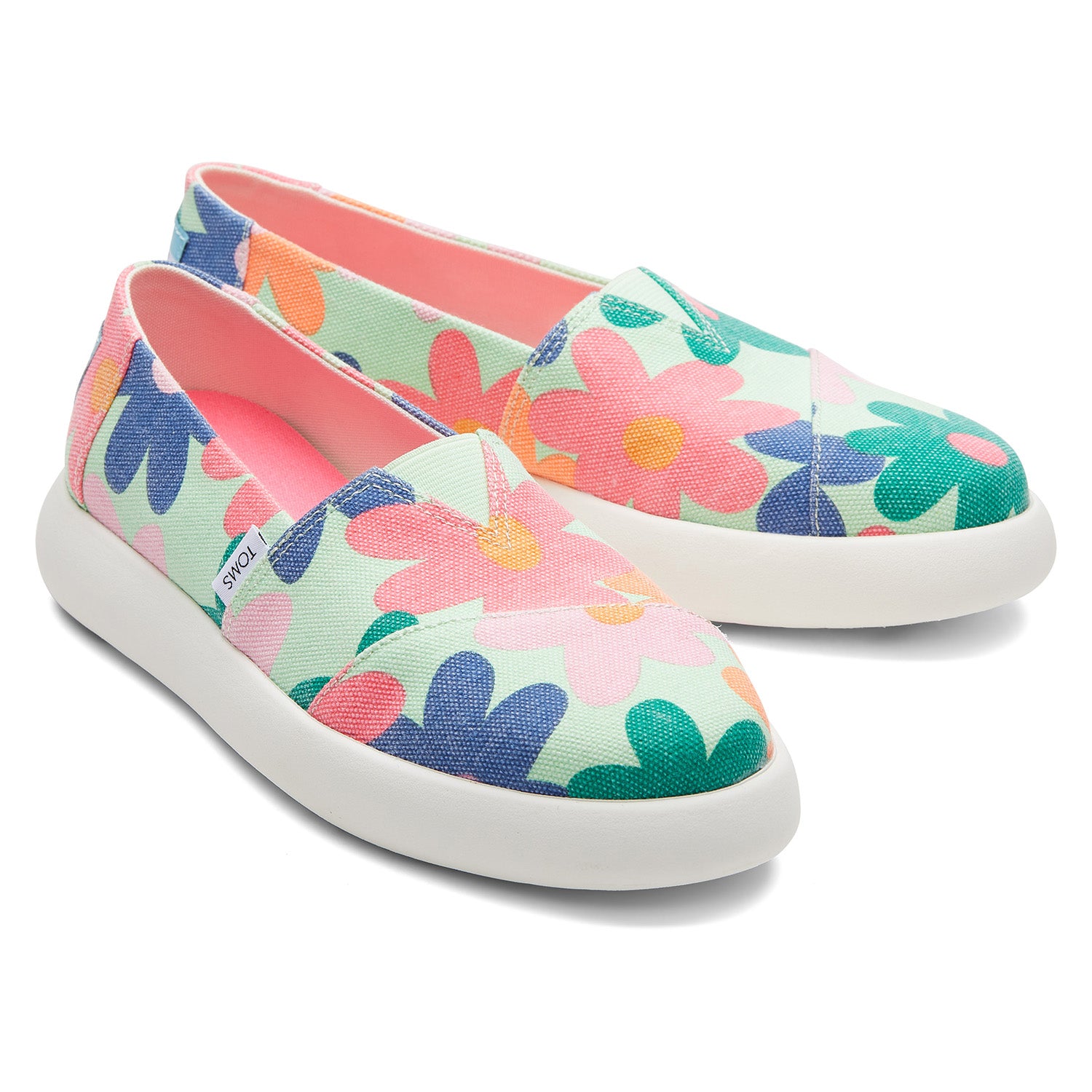 Women's Alpargata Mallow Patina Retro Floral Print Women Slip On