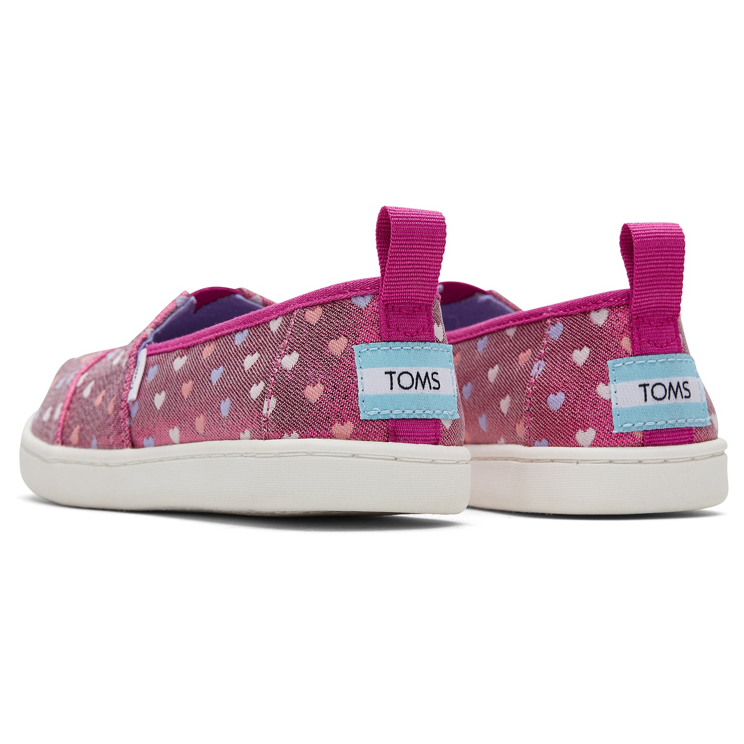 Kids' Alpargata Fuchsia Glimmer Hearts Youth slip On