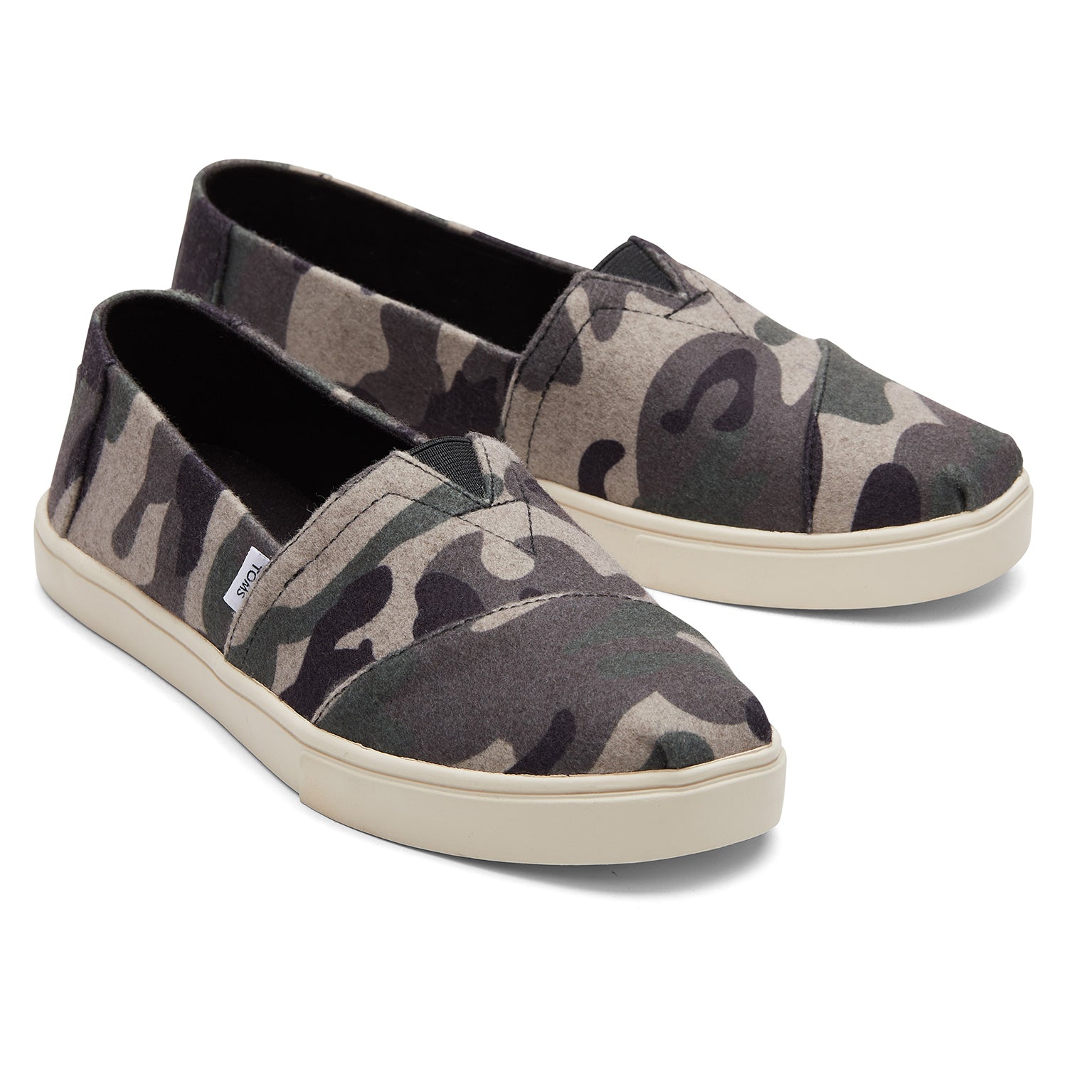 Women's Alpargata Cupsole Green Multi Camo Felt Women Slip On