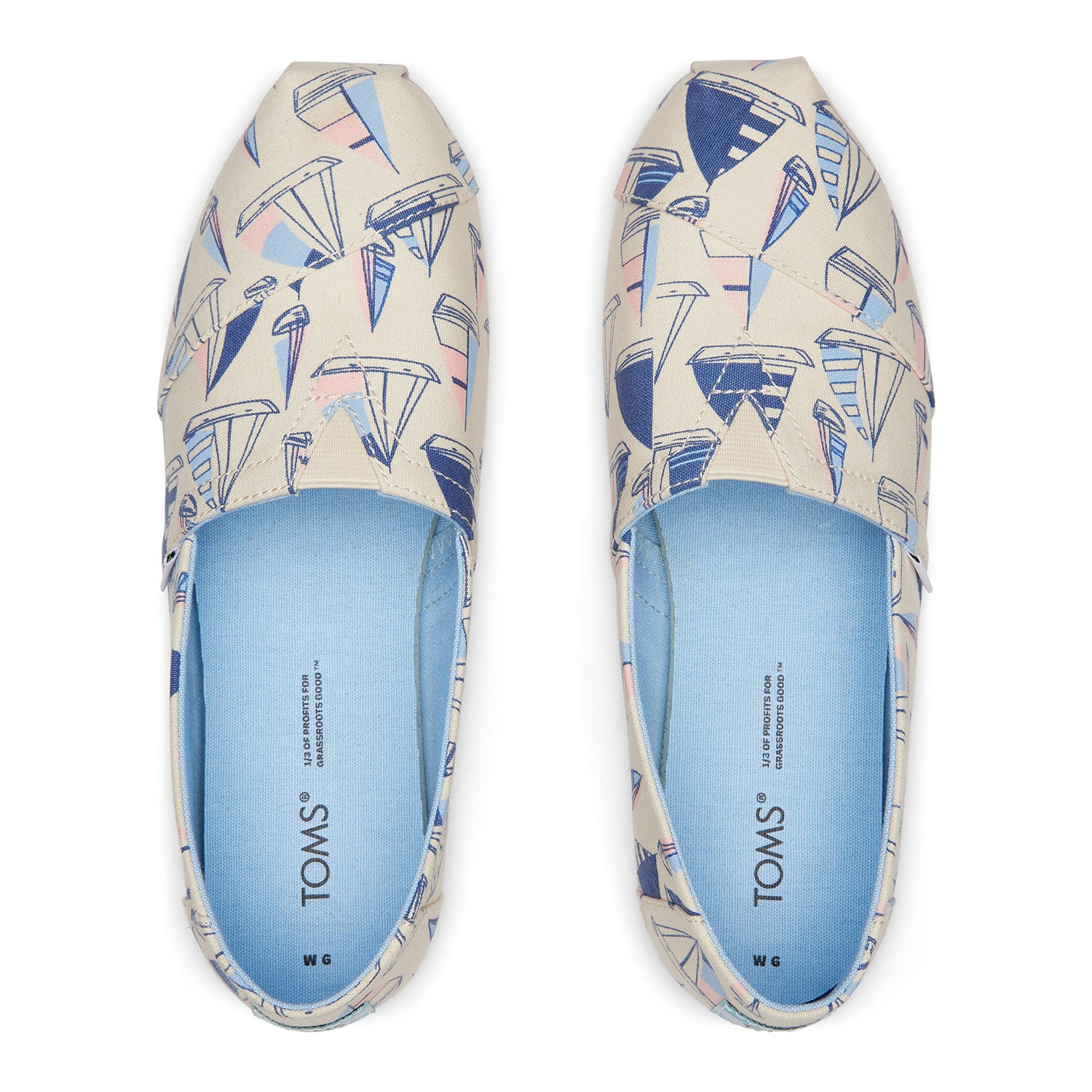 Women's Alpargata Cloudbound Sailboats Print Women Slip On