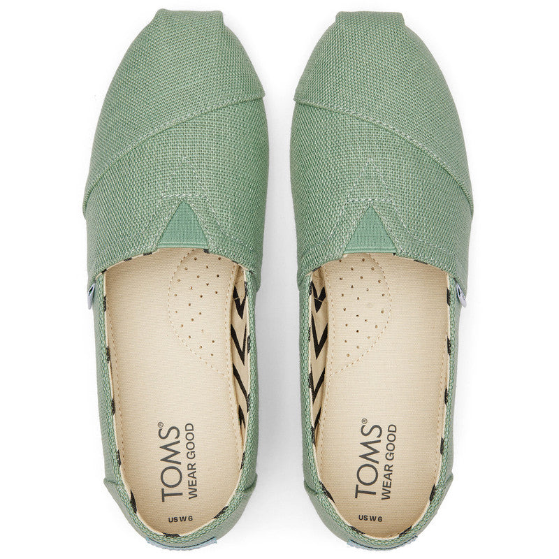 Women's Light Green Heritage Canvas Slip On