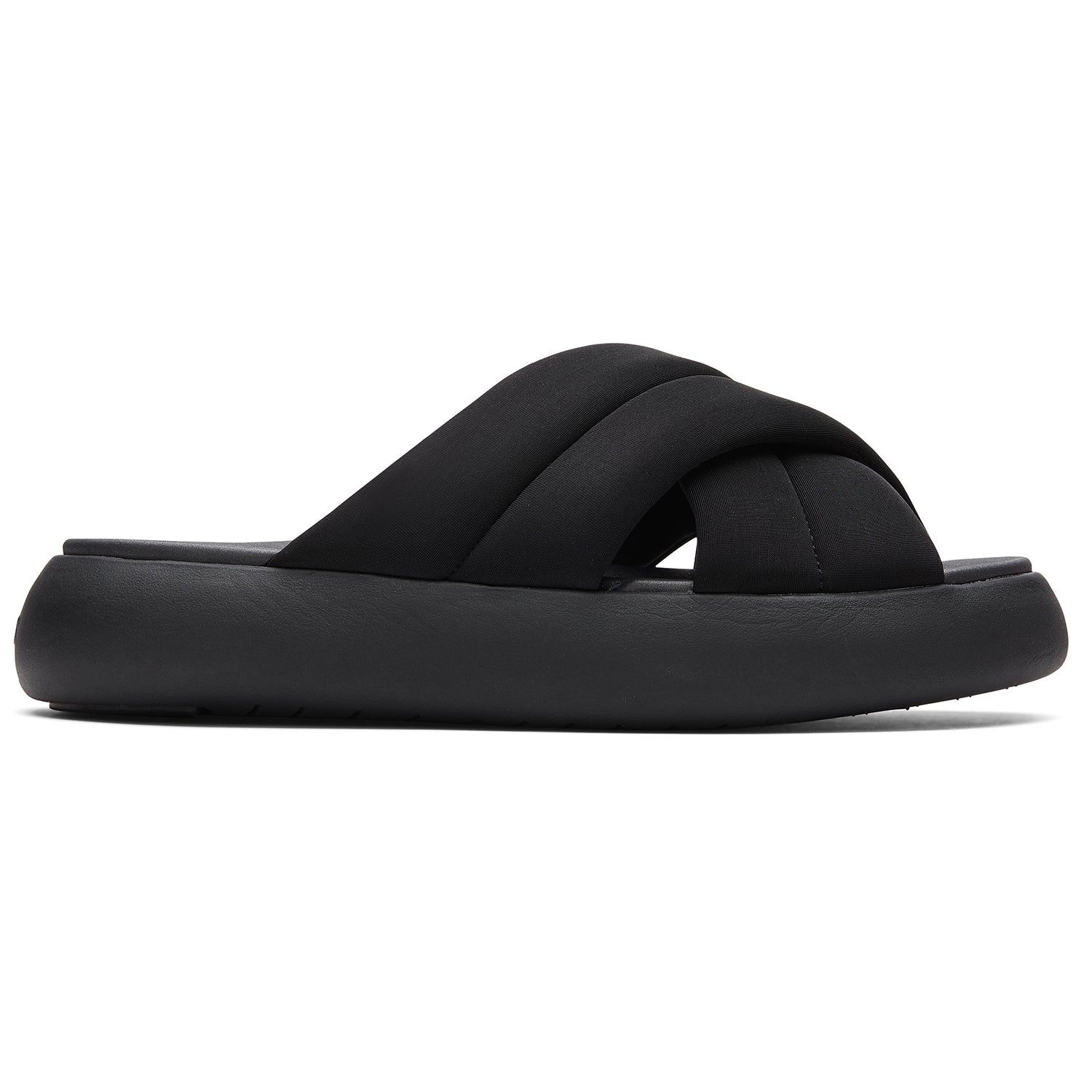 Women's Mallow Crossover Water Friendly Black For Women Sliders